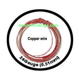 Sold Per Coil, Approx 80 to 100 Grams Wire in a Coil, Wire thickness may slightly differ due to mechanical handwork  
Copper Plated on Brass Wire 24 Gauge (0.51mm)