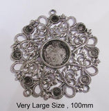 100mm Size, German Silver Metal Pendants, Sold by Per Piece