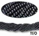50 Grams Pack 11/0 Size (2mm),Czech Glass Beads, Opaque Luster, Black, Uniform Size,High Quality Imported,