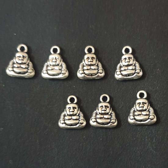 20 Pcs Pack, Buddha 10x12mm Size Spiritual and Ritual Charms Pendant for jewellery making