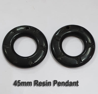 10 Pcs Pack Size about 45mm Resin Crarved Pendant