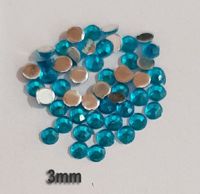 500 Pcs pack Round Acrylic stone for adornment Size mentioned on image