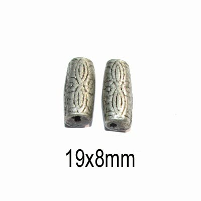10 Pcs Pack, Approx Size Medium aluminium bead, Size 19x8mm