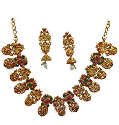 High Quality Premium Matt Finish Gold Necklace Sold by Per Set