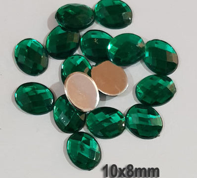 500 Pcs Oval Shape Acrylic Stone, size mentioned on image