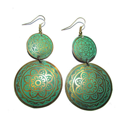 Fashion Earrings Bold and Beautiful !. Metarial:- Metal on hand carving