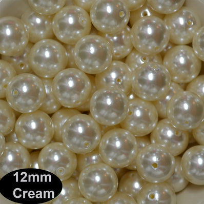 12 mm Cream Color High Quality Acrylic Pearl flux Beads for Jewelry and Craft,sold by 50 gram Pack,about 45-50 Beads For Bulk quantity order Get special Rate