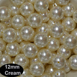 12 mm Cream Color High Quality Acrylic Pearl flux Beads for Jewelry and Craft,sold by 50 gram Pack,about 45-50 Beads For Bulk quantity order Get special Rate