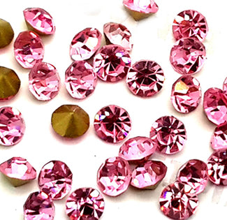 3.7mm, Flatback Chatons, Glass Rhinestone, Sold Per Pack of 144 Pcs, Size SS-15