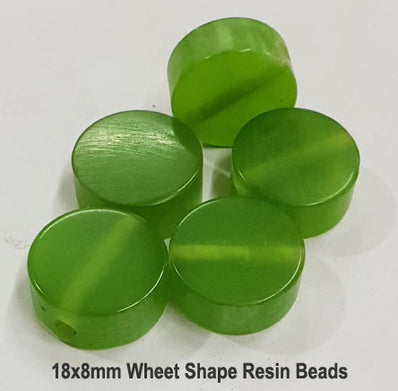 10 Pcs Pack Size about 18x8mm Wheel Shape Resin Beads Limited Quantity