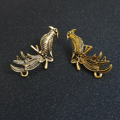 5 Pair Pack 33x16mm  New Designed Peacock Ear Studs cum Ear cuffs