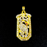 20x50 mm Stone Pendants high quality stone setting gold plated Sold by Per Piece