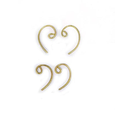5 Pair Pack, Earring Wire Jewelry Making Component Raw Material swinging spirals dangle and tangle Wire Earrings Brass Raw Dokra