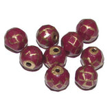 Size  10mm ,Handmade Ethnic Indian trade hand brushed painted beads. fast beads, Sold by 10 Pcs./Pkg.