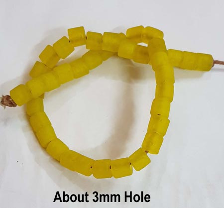 11x10mm, About 3~4mm Hole, Yellow Frosted, Fine Quality of Beads
