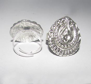 Fashion German Silver Metal Ring, Sold by  Per Piece