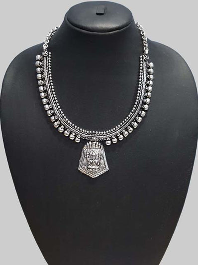 Oxidized Temple Necklace Sold By Per Piece