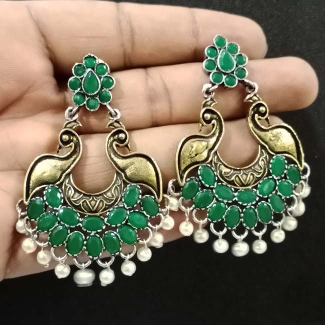 Alluring Design Earrings (Handmade) Alluring designs, Brass work,sold by per pair pack ...