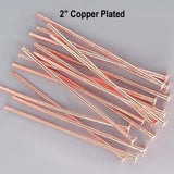 Copper Color, Head Pins, Size 2" Long, Sold Per Pack of 50 Grams, About 250 to 270 Pcs