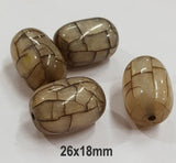 10 Pcs Pack Size about 18x26mm Resin Beads Crackle
