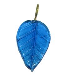 Glass Leaf Charms, Sold by 10/Pcs. Pkg.