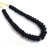 Graduation Black Tribal Glass Beads, 40 Beads in a Line, 3 Sizes beads as 8x12mm, 8x14mm, 9x18mm, Hole size about 3mm
