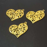 5 Pcs Pack approx size 30x36mm Oxidized Heart Pendant Locket for Jewellery Making