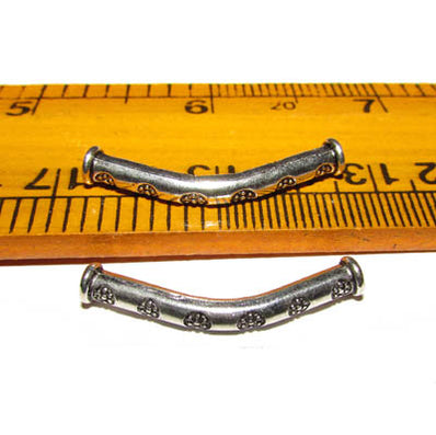 2 pcs.pkg. Tibetan Metal Arch Pipe and Pipe beads, make beautiful jewellery