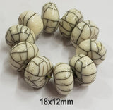 10 Pcs Pack Size about 12x18mm Resin Beads Crackle