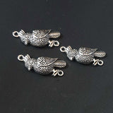 10 Pcs Pack, Approx Size 13x34mm Small Metal Charms Pendant Oxidized Finish  Jewellery Making Raw Materials