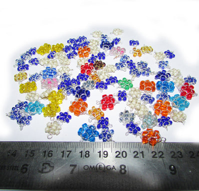 50Pcs/Pkg. handmade beaded charms, connect with jewelry !