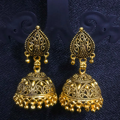 High Quality Indian Made Big Size Oxidized Jhumka Earring Sold by per Pair Pack