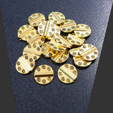 13x13x3mm Size Jewelry making Oxidized Metal Beads, Sold Per Pack 50 pcs Gold finish