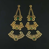 31x70mm Beatiful Stone Studded Earring Making Material Sold by per Pair pack