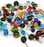Glass loop charms mix, Transparent color, sold by Per Pkg. 250 Gram,  10mm to 16mm