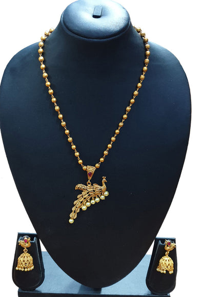 High Quality Premium Matt Finish Gold Necklace Sold by Per Set