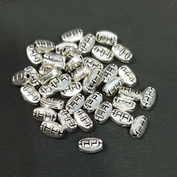 5x8mm Size Oxidized Metal Beads for Jewellery Making 50 Pcs Pack