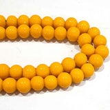 12mm Banana Yellow Color Opaque Glass Beads