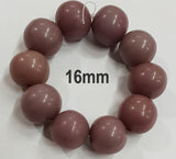10 Pcs Pack Size about 16mm,Round, Resin Beads, Mouve Color,