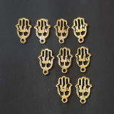10 Pcs Pack, Hamsa Hand 12x20mm Size Spiritual and Ritual Charms Pendant for jewellery making