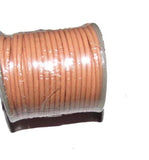 2mm Peach Round, leather cords, Sold by 10/Meter Pkg.