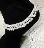 9 Inches + extension chain Metal beaded Anklets, Sold Per Piece