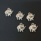 5 Pcs Pack, Approx Size 14x15mm Small Metal Charms Pendant Oxidised Finish  Jewellery Making Raw Materials