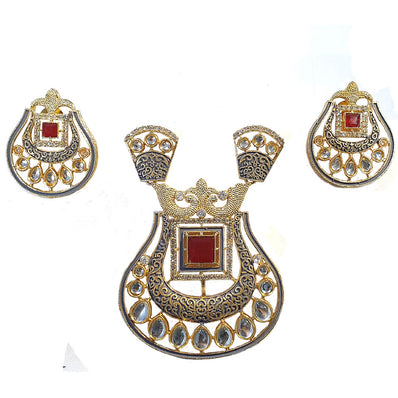 Large Size Kundan Pendant Set high quality Sold Per Set
