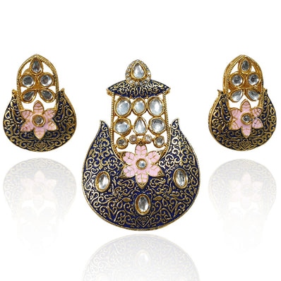 Large Size Kundan Pendant Set high quality Sold Per Set