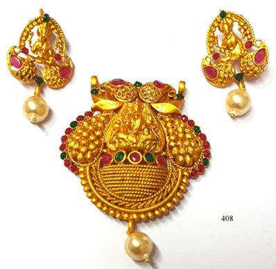 Matt Finish Gold Pendant Sold by Per Set