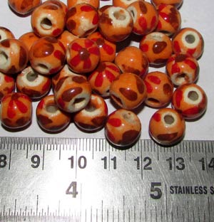 Ceramic Beads, colorful , Size Scle, Sold by Per Pack of 10 Pcs