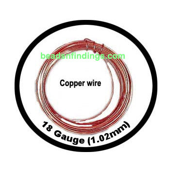 Sold Per Coil, Approx 80 to 100 Grams Wire in a Coil, Copper Plated on Brass Wire 18 Gauge (1.02mm) Wire thickness may slightly differ due to mechanical handwork