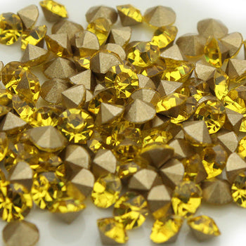 4mm, Flatback Chatons, Glass Rhinestone, Sold Per Pack of 144 Pcs, Size SS-16
