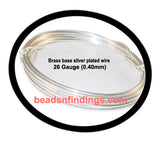 Sold Per Coil, Approx 80 to 100 Grams Wire in a Coil, Wire thickness may slightly differ due to mechanical handwork  
Silver Plated, Metal Beading Wire  Size 26 Gauge (0.40mm)